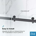 thumbnail image 4 of OVE Decors Bel 48" W x 78-3/4" H Frameless Soft-Close Sliding Shower Door, 4 of 9
