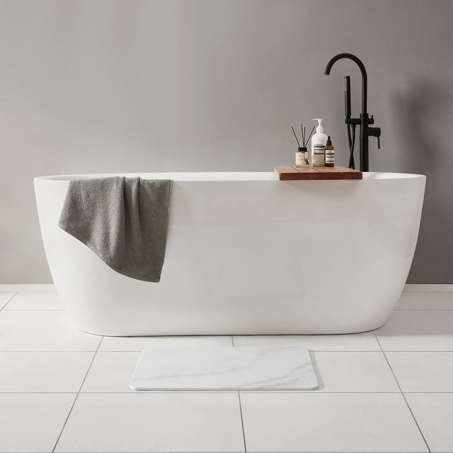 VCNY Home Diatomite Stone Bath Mat, 16" x 24"