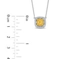 thumbnail image 6 of .58 CT. TW Cushion Cut Natural Yellow Halo Diamond Pendant in 18K Gold, 6 of 6