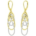 thumbnail image 2 of 14K Italian Gold Two Tone Dangle Earrings, 2 of 4