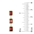 thumbnail image 4 of Emerald Cut Gemstone Dangle Earrings in 14K Gold, 4 of 4
