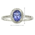thumbnail image 5 of Oval Cut Gemstone and 0.15 CT. T.W. Halo Diamond Ring in 14K Gold, 5 of 6