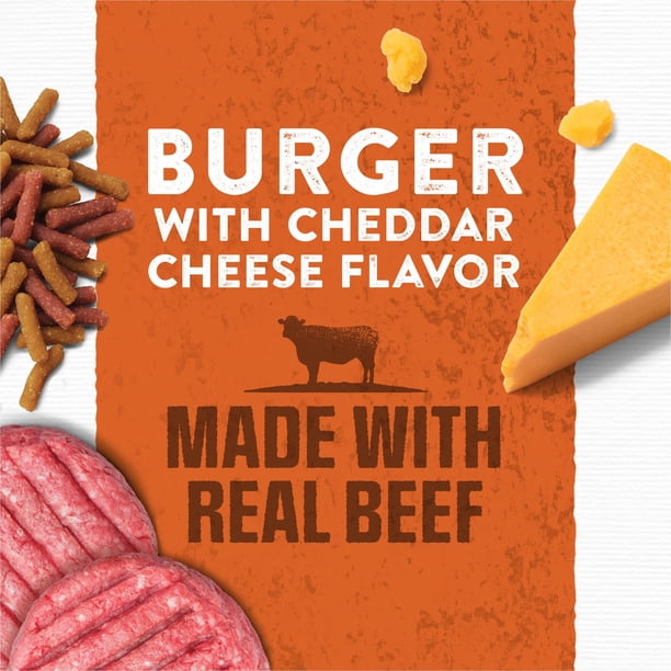 Moist & Meaty Burger With Cheddar Cheese Flavor Dog Food, 60 ct./6 oz.