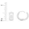thumbnail image 4 of Diamond Cut and Polished Huggie Earrings in 14K Gold, 4 of 5