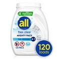thumbnail image 1 of all free clear MIGHTY PACS Laundry Detergent Pacs, The Original, 120 ct., 1 of 8