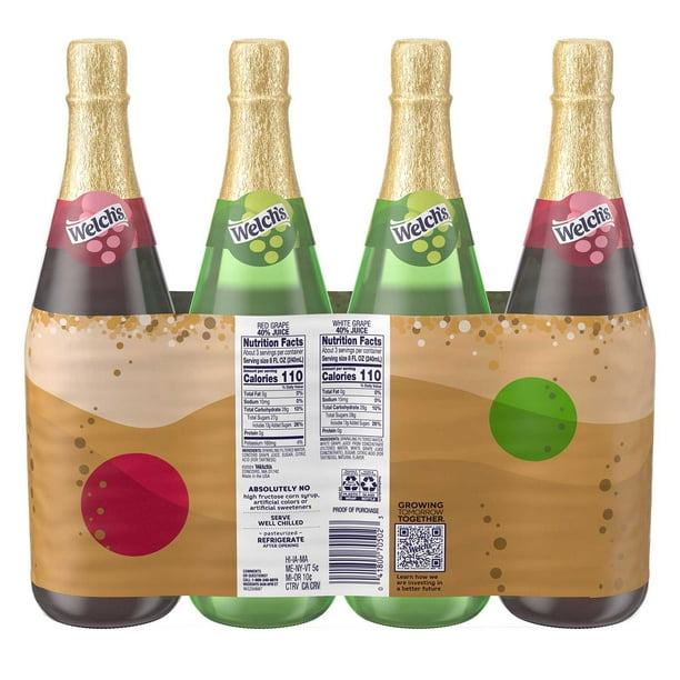 Welch's Sparkling Juice Cocktail Variety Pack 750 ml, pk