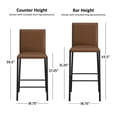 thumbnail image 4 of HH2 Home Bronte Metal Upholstered Adjustable Height Bar Stool, 4 of 23