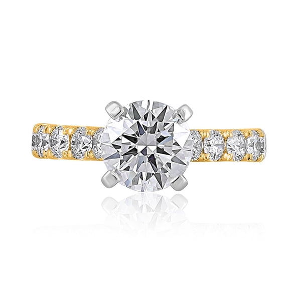 Lab Created Round Cut Diamond Ring