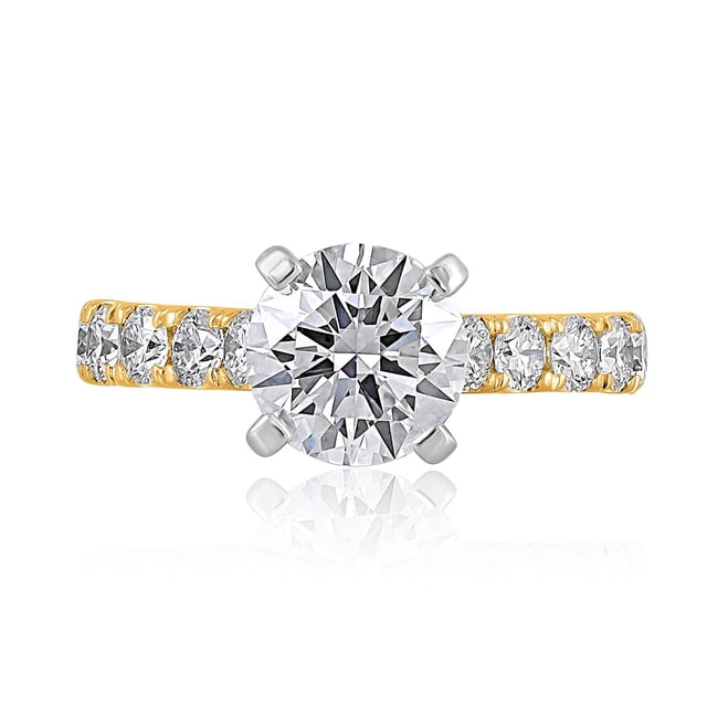 Lab Created Round Cut Diamond Ring