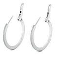 thumbnail image 3 of 0.29 CT. T.W. Diamond Hoop Earrings in Sterling Silver, 3 of 5