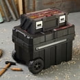 thumbnail image 1 of Heavy-Duty Keter Masterloader Rolling ToolBox + 18in Cantilever Organizer / Telescoping Handle, 1 of 19