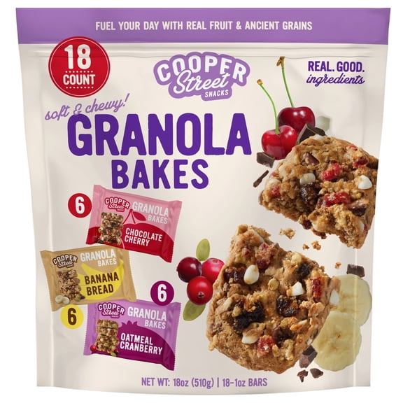 Cooper Street Granola Bakes, Variety Pack, 18 ct.