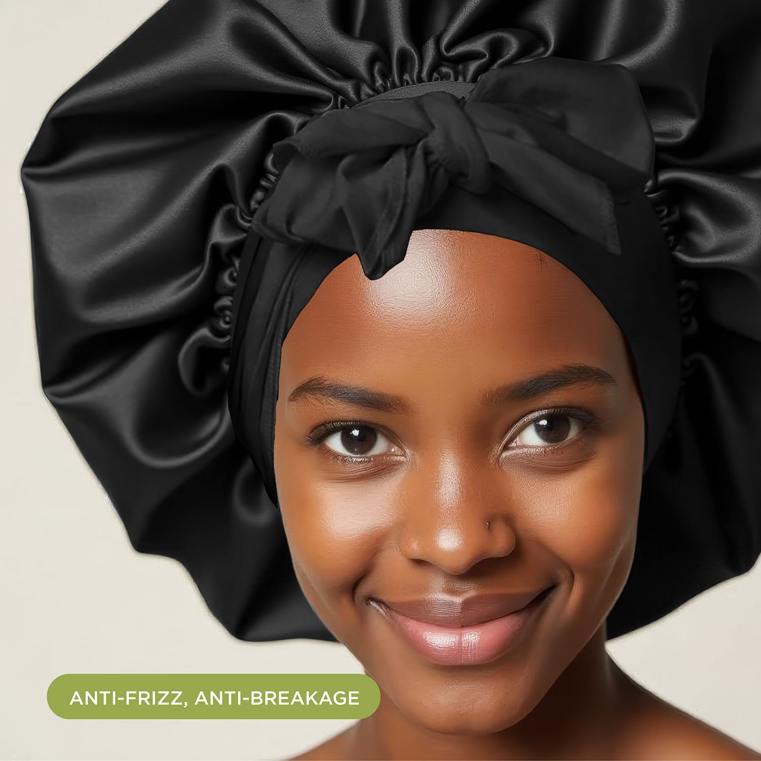 NIGHT Vegan Satin Oversized Bonnet,