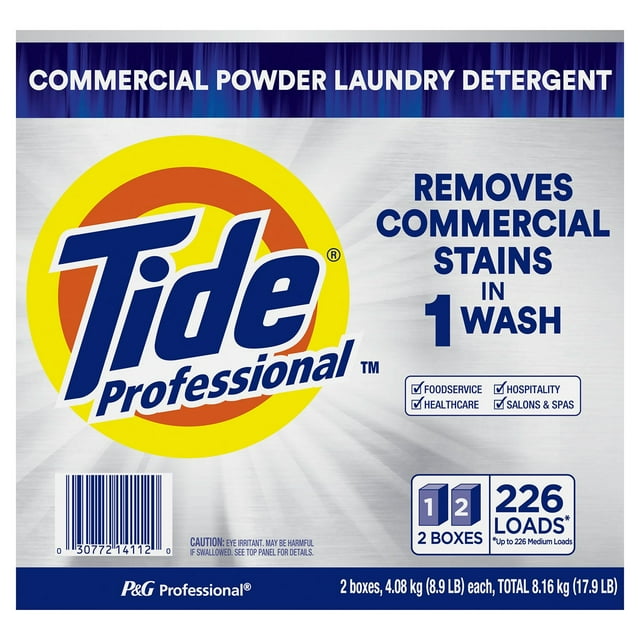 Tide Professional Commercial Powder Laundry Detergent, For Business Use, 226 loads, 2 boxes