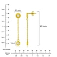 thumbnail image 7 of Diamond Cut Bezel Dangle Earrings in 14K Gold, 7 of 9