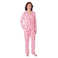 thumbnail image 1 of DreamMark Women's 2-Piece Holiday Notch Collar Pajama Set, 1 of 12