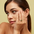thumbnail image 4 of Cushion Cut Gemstone & 0.18 CT.T.W. Halo Diamond Ring in 14K Gold, 4 of 4