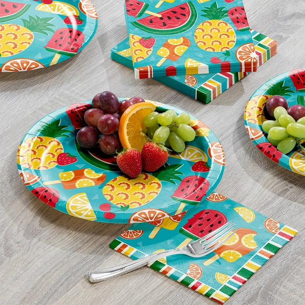 Artstyle Tasty Fruit Paper Plates and Napkins Tableware Kit, 285