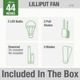 thumbnail image 9 of Hunter 44" Lilliput Ceiling Fan with Light Kit and Pull Chain, 9 of 14
