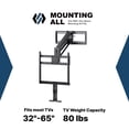 thumbnail image 2 of Mounting All Fireplace Pull Down TV Wall Mount for 32"- 65" TVs, 2 of 10