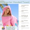 thumbnail image 5 of Kids Character 100% Cotton Hooded Towel With Hand Pockets, 5 of 9
