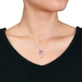 thumbnail image 2 of 7-9mm Round Freshwater Cultured Pearl & Gemstone Pendant Necklace in Sterling Silver, 2 of 5