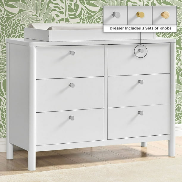 delta 6 drawer dresser grey Emerson 6 Drawer Dresser with Interlocking Drawers main image 0