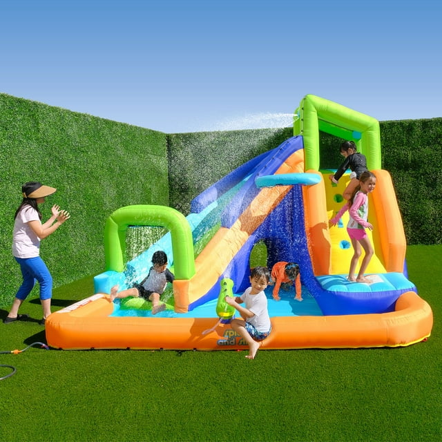 My 1st Water Slide Splash and Slide with Tunnel and Water Arch