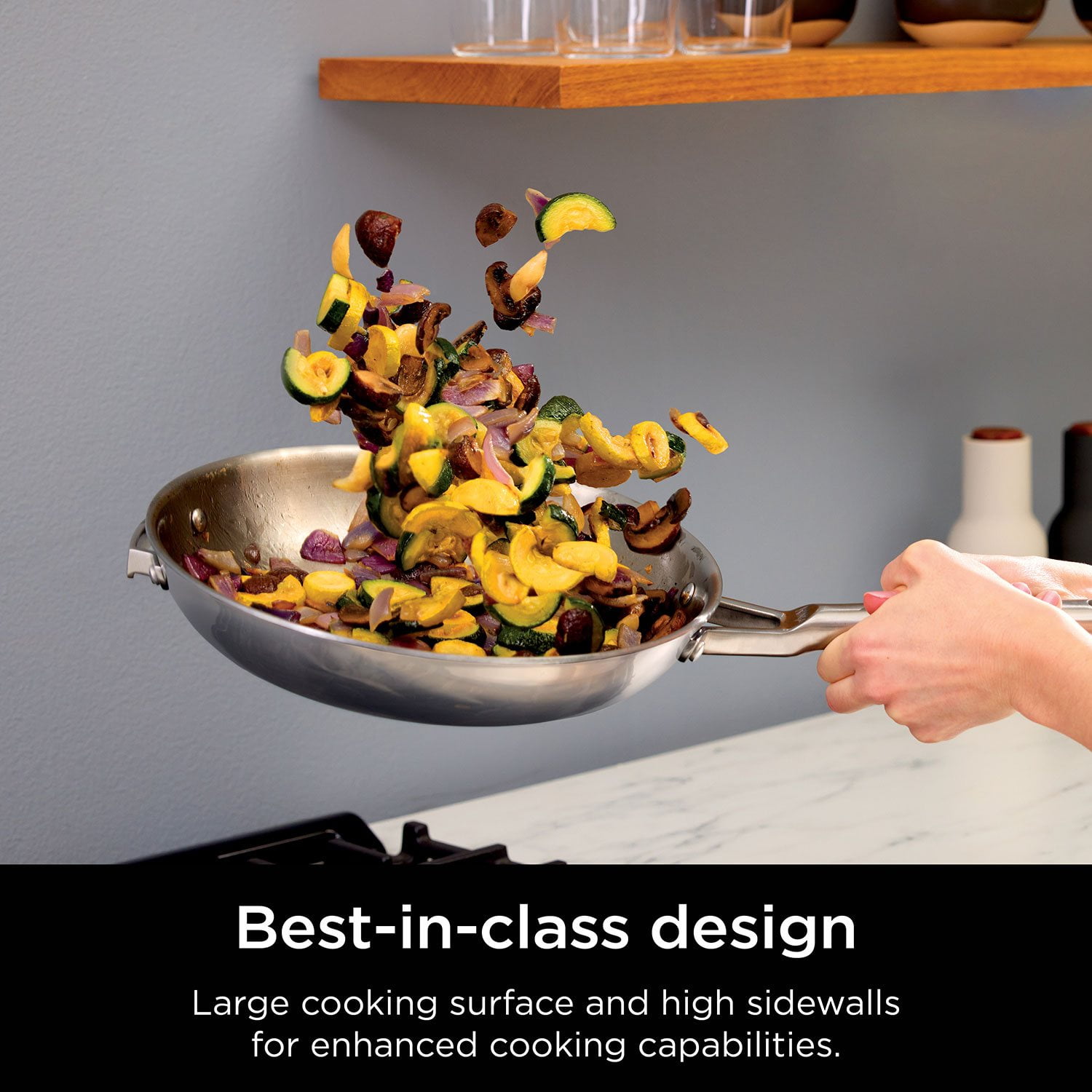 Ninja EverClad 12-Piece Tri-Ply Commercial-Grade Stainless Steel Cookware