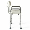 thumbnail image 3 of Medline Bath Bench with Back and Padded Arms, White, 3 of 5