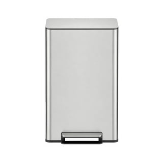 Simpli-Magic Infinity Edge 50 Liter / 13.2 Gallon Rectangular Step Trash Can, Hands-Free Soft-Close Lid, Premium Fingerprint-Resistant Finish for Kitchen and Recycling, Choose Color