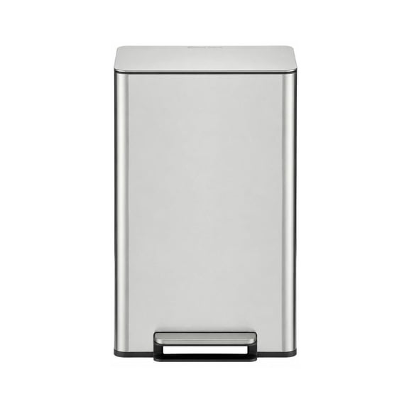 Simpli-Magic Infinity Edge 50 Liter / 13.2 Gallon Rectangular Step Trash Can, Hands-Free Soft-Close Lid, Premium Fingerprint-Resistant Finish for Kitchen and Recycling, Choose Color