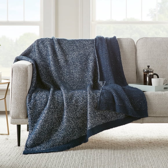 Member's Mark Luxury Premier Collection Herringbone Cozy Knit Throw