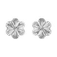 thumbnail image 1 of Diamond Cut Flower Stud Earrings in 14K Gold, 1 of 5