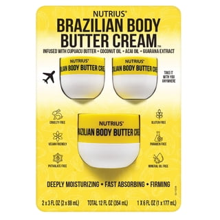Nutrius Brazilian Body Butter Cream, 12 fl. oz.