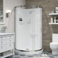 thumbnail image 3 of Breeze 38” x 38” x 77” Corner Shower Kit with Clear Glass, Walls, Base and Hardware, 3 of 19