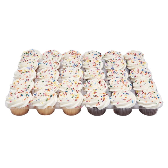 White and Chocolate Cupcakes with Buttercream Icing, 30 ct.