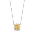 thumbnail image 3 of .58 CT. TW Cushion Cut Natural Yellow Halo Diamond Pendant in 18K Gold, 3 of 6