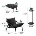 thumbnail image 2 of ZINUS Night Therapy Foam Callie Sling Accent Chair with Ottoman and Drink Table, 2 of 10