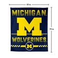 thumbnail image 6 of Logo Brands Michigan Wolverines 60"x70" Super Plush Blanket, 6 of 6