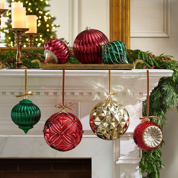 Member's Mark Oversized Shatterproof Ornaments, Set of 7
