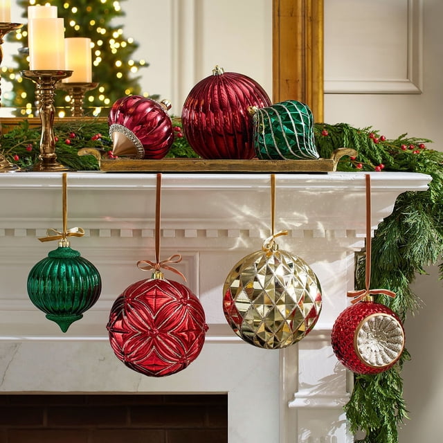 Member's Mark Oversized Shatterproof Ornaments, Set of 7