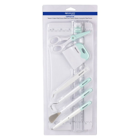 Westcott Die Cutting Craft Tool Set 8pc. Blue and White