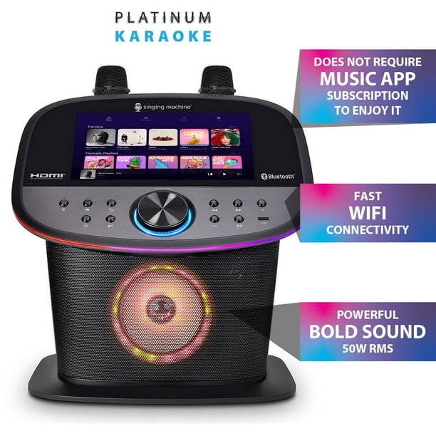 Singing Machine Platinum WiFi Karaoke System with 10
