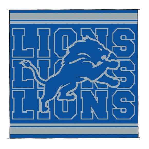 Logo Brands Detroit Lions 106"x106" Rally Mat