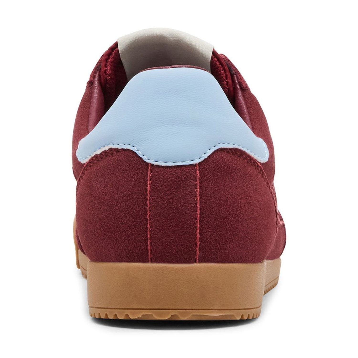 靴 GOOLDEN  RED suede sneaker Men's V-Star LTD in dark red suede with silver star and heel tab