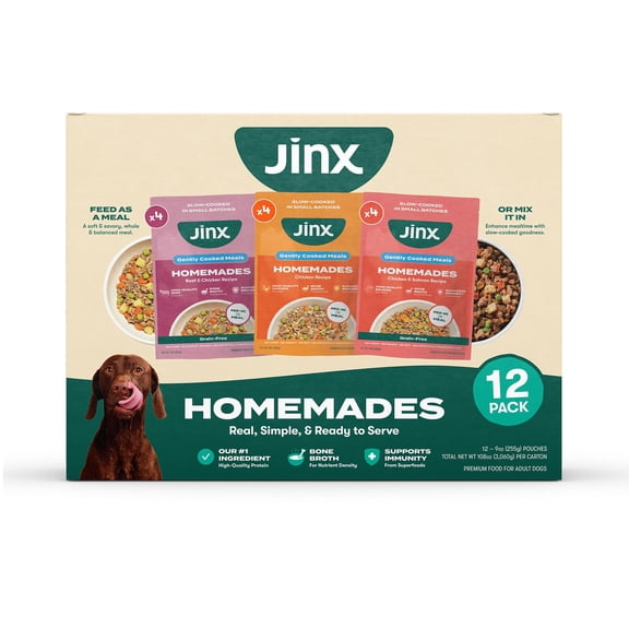 Jinx Homeamdes Variety Pack, Wet Dog Food Pack , 9 oz., 12 ct.