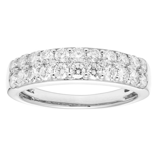 1.00 CT. T.W. Three Row Diamond Band Set in 14K Gold