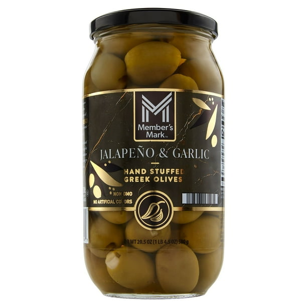 Member's Mark Jalapeno and Garlic Stuffed Olives, 20.5 oz