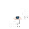 thumbnail image 3 of Emerald Cut Gemstone & 0.23 Halo Diamond Ring in 14K Gold, 3 of 4